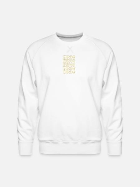 Neon Error Repeat - Men's Premium Sweatshirt - white