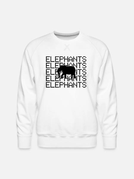 elephants - Men's Premium Sweatshirt - white