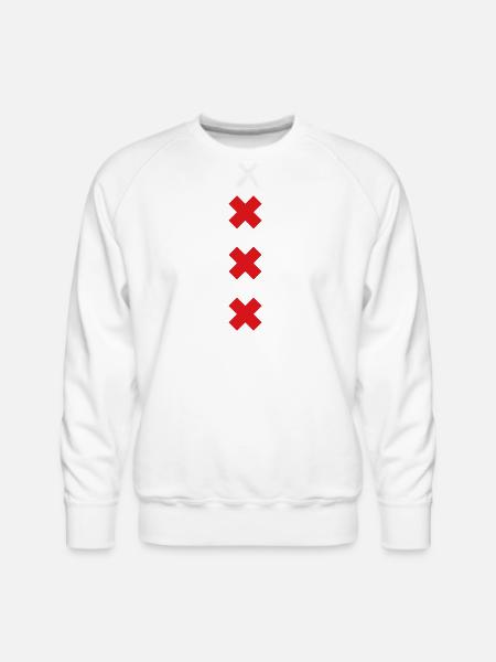 Amsterdam logo - Men's Premium Sweatshirt - white