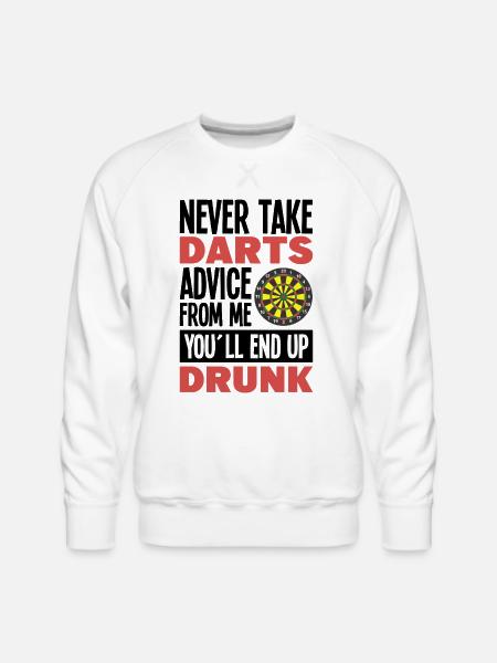 Darts Dart Player - Men's Premium Sweatshirt - white