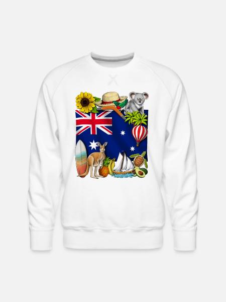 Australia - Men's Premium Sweatshirt - white