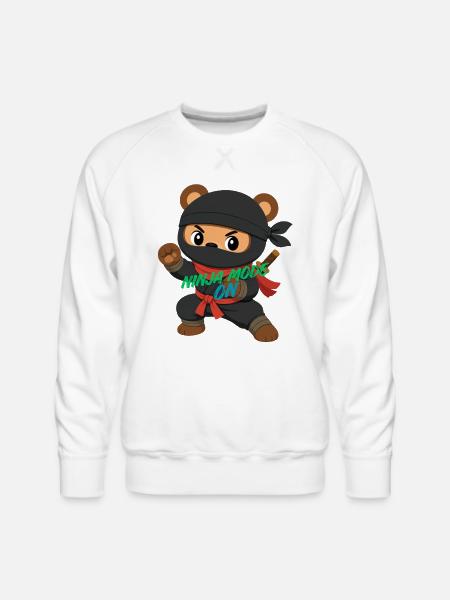 Ninja Panda Bear Mode On - Men's Premium Sweatshirt - white