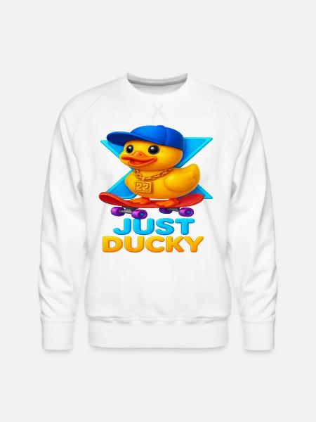 Just Ducky X22 - Men's Premium Sweatshirt - white