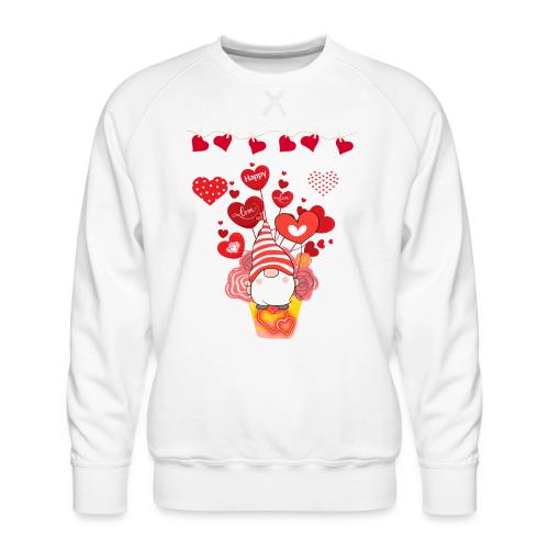 Design wrapped in love hearts, vibrating in love. - Men's Premium Sweatshirt