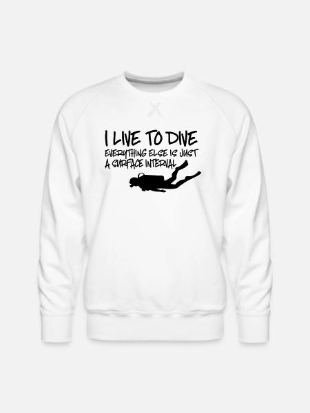 Scuba Diving - Men's Premium Sweatshirt - white