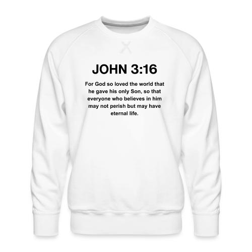 John 3:16 Christian Apparel – Bible Verse Clothing - Men's Premium Sweatshirt