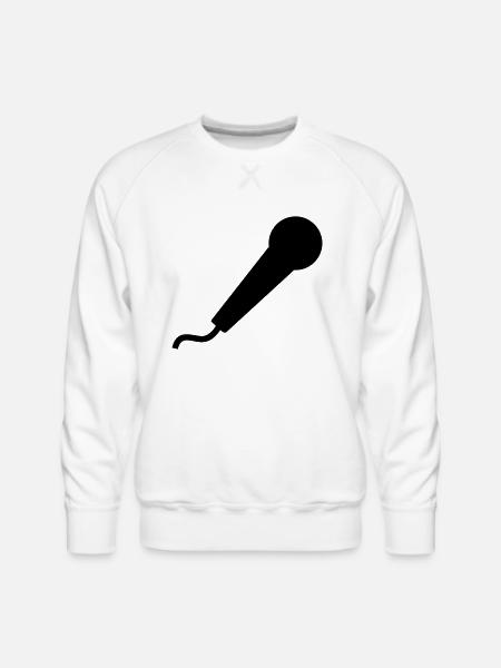 Microphone - Men's Premium Sweatshirt - white
