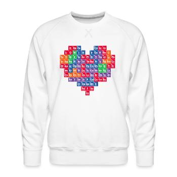 Periodic Table Heart - Men's Premium Sweatshirt - white - Front