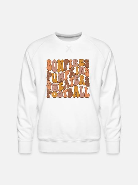 Bonfires pumpkins - Men's Premium Sweatshirt - white
