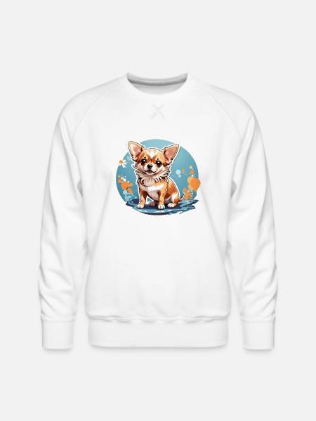 Lovely Chihuahua Dog - Men's Premium Sweatshirt - white