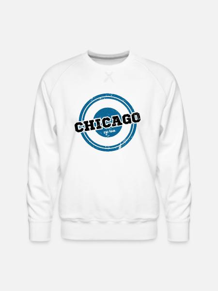 The Windy City Chicago - Men's Premium Sweatshirt - white