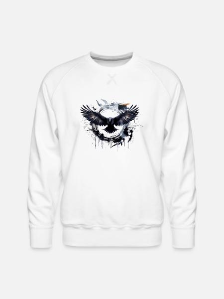 Raven - Men's Premium Sweatshirt - white