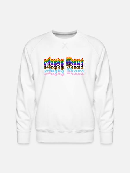Angry Trans - Men's Premium Sweatshirt - white