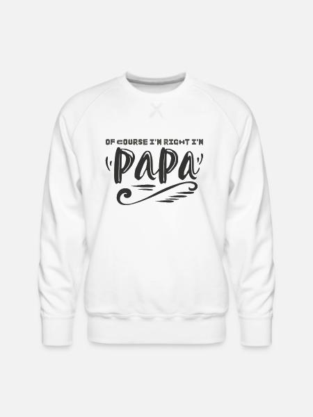 Funny Papa - Men's Premium Sweatshirt - white