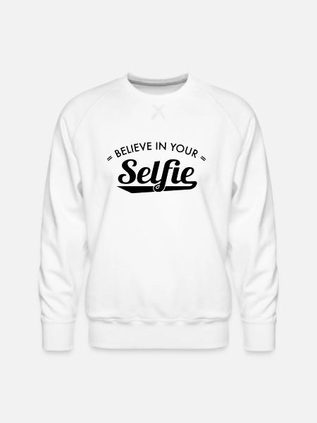 selfie - Men's Premium Sweatshirt - white