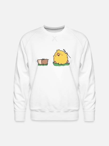 Bread Hunting - Men's Premium Sweatshirt - white