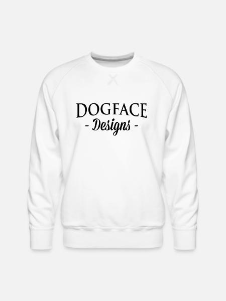 dogface-sleeve-dark - Men's Premium Sweatshirt - white