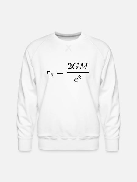 Schwarzschild Radius General Relativity - Men's Premium Sweatshirt - white