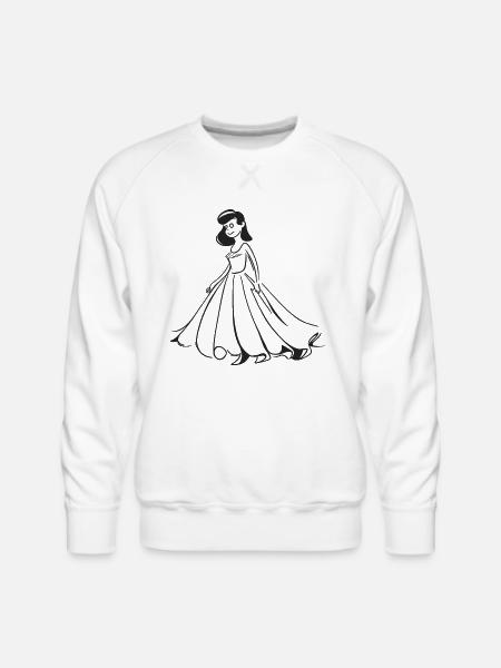 beautiful dress - Men's Premium Sweatshirt - white