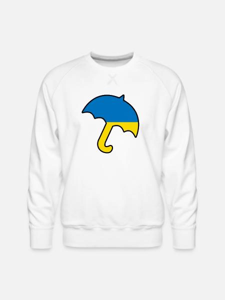 umbrella Ukraine - Men's Premium Sweatshirt - white