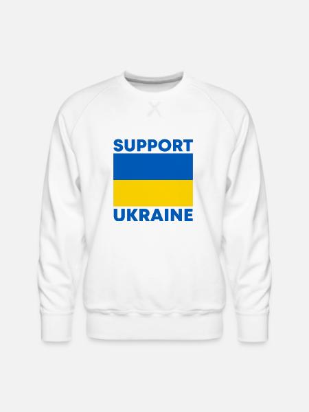 Support Ukraine - Men's Premium Sweatshirt - white