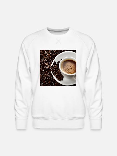 Morning coffee - Men's Premium Sweatshirt - white
