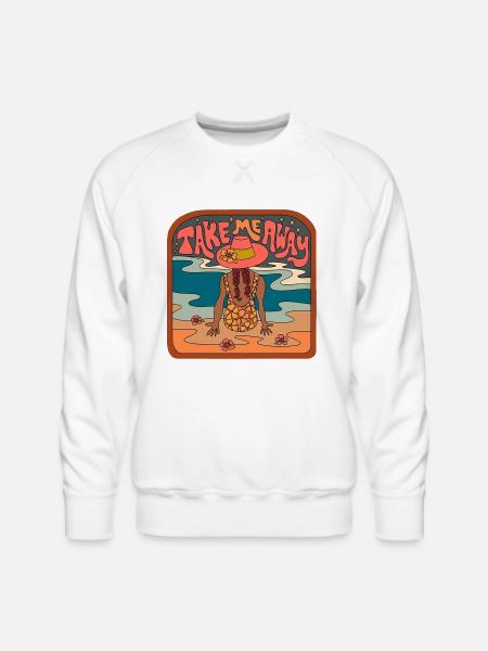 Take Me Away - Men's Premium Sweatshirt - white