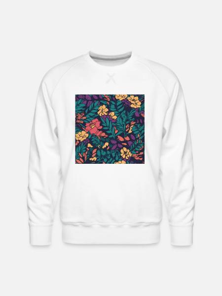 Blooming Serenity - Men's Premium Sweatshirt - white