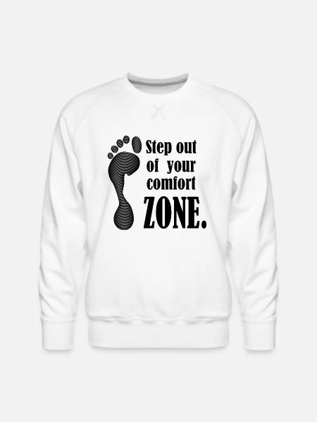 MOTIVATIONAL QUOTE - Men's Premium Sweatshirt - white