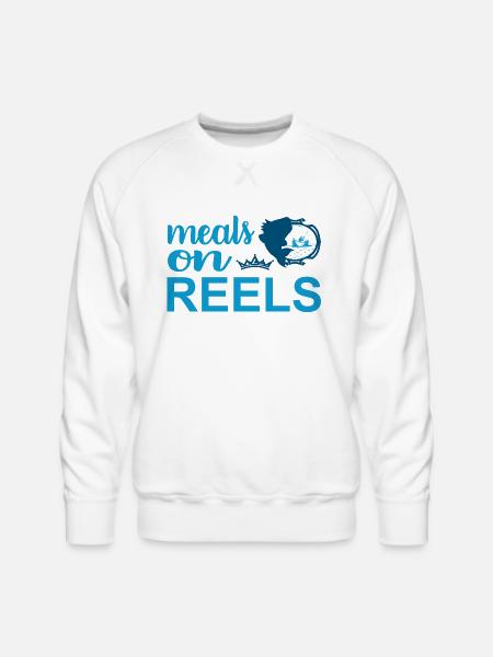Meals on REELS - Men's Premium Sweatshirt - white