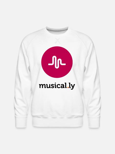 Musical.ly Logo - Men's Premium Sweatshirt - white