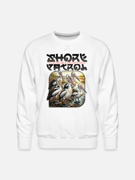 Pelecanus Shore Birds - Men's Premium Sweatshirt - white