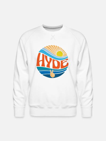 Hyde Shirt Vintage Sunset Hyde Groovy Tie Dye - Men's Premium Sweatshirt - white