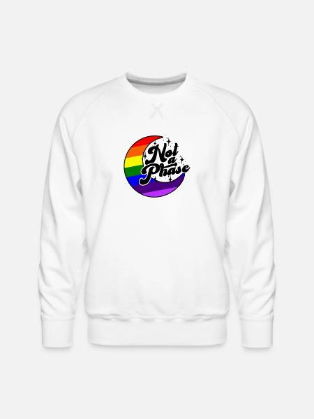 Not a phase - trans - Men's Premium Sweatshirt - white