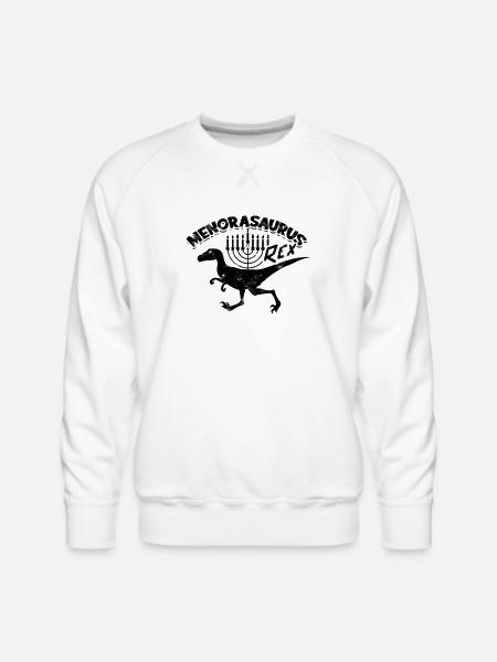 Menorasaurus rex - prehistoric - Men's Premium Sweatshirt - white
