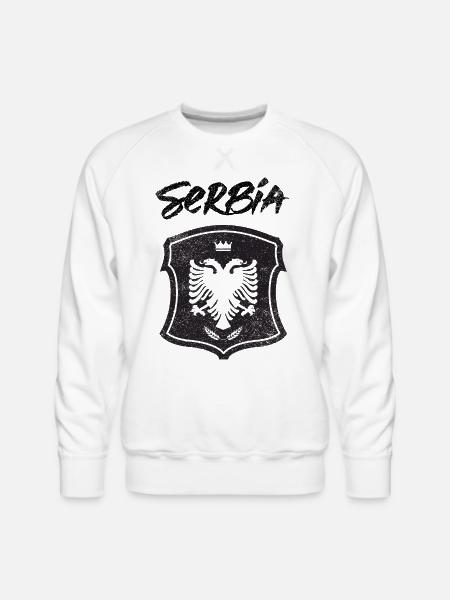 Serbia - Men's Premium Sweatshirt - white