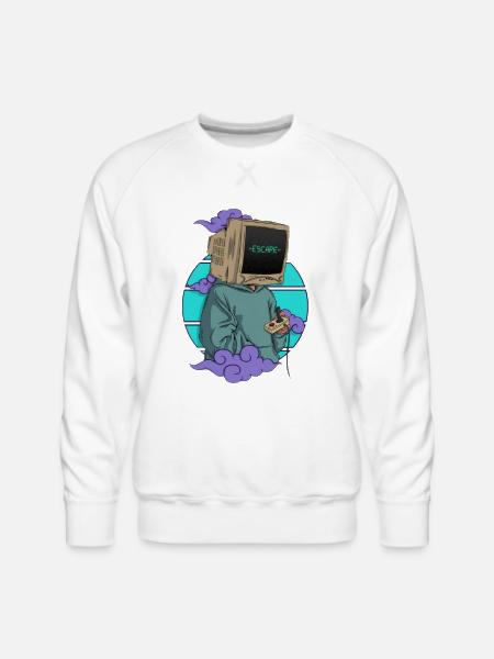 Escape Console Hoodie - Men's Premium Sweatshirt - white