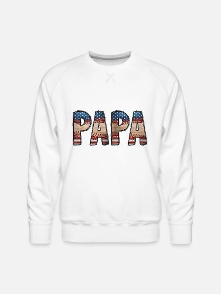 Papa - Men's Premium Sweatshirt - white