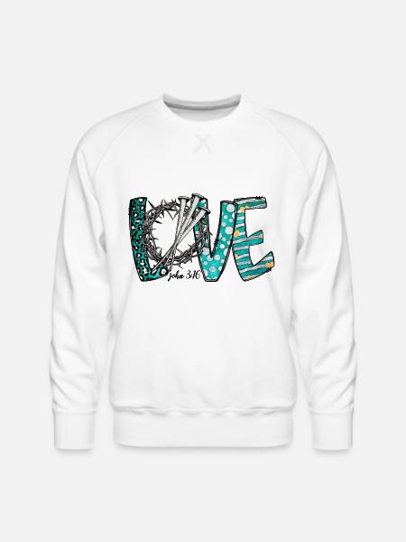 Love John - Men's Premium Sweatshirt - white