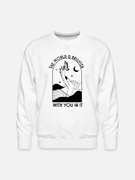 Moonlit Silhouette - Men's Premium Sweatshirt - white