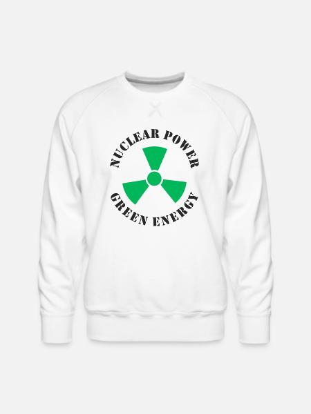 Nuclear Power Green Energy - Men's Premium Sweatshirt - white