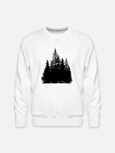 pine trees - Men's Premium Sweatshirt - white