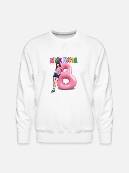 Nick Name B - Men's Premium Sweatshirt - white