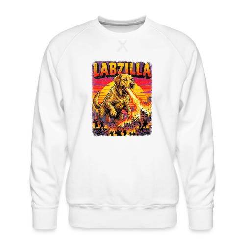 Labzilla Giant Yellow Labrador Monster Tee - Men's Premium Sweatshirt