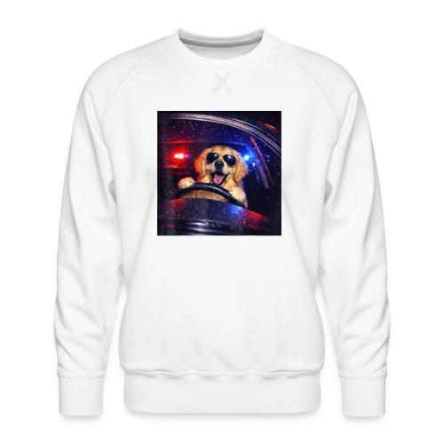 Funny Police Golden Retriever Meme Tee - Men's Premium Sweatshirt