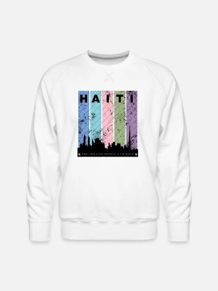 Republic of Haiti - Men's Premium Sweatshirt - white