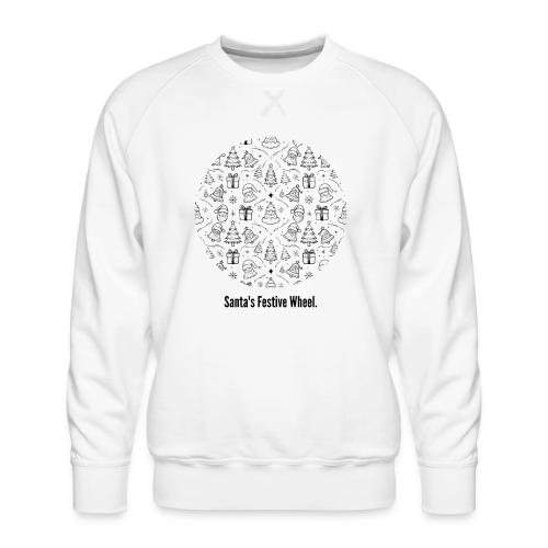 Santa's Festive Wheel T-Shirt - Men's Premium Sweatshirt