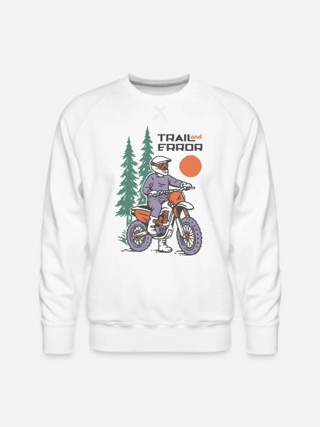 Trail and Error - Men's Premium Sweatshirt - white