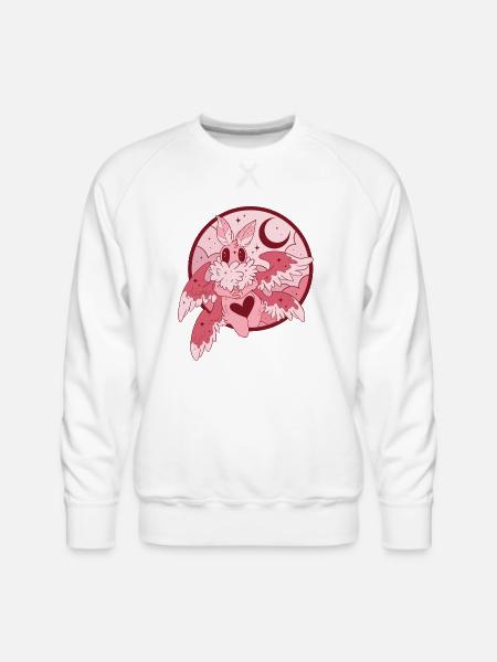 Rosy Maple Mothman - Men's Premium Sweatshirt - white