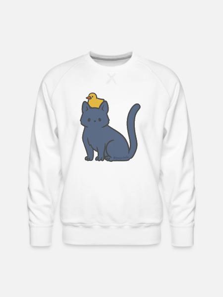 Big Kitty Lil Ducky - Men's Premium Sweatshirt - white